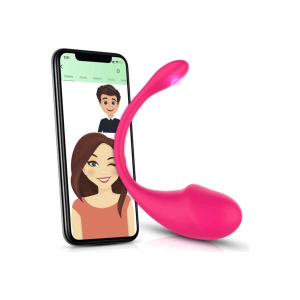 Telefon Kontrollü Yumurta Vibratör – 10 Titreşim Modlu, Uygulama ile Kontrol Edilen Şarjlı Uzaktan Kumandalı Vibratör