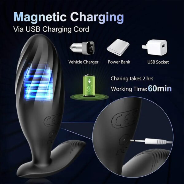 Uzaktan Kumandalı Titreşimli Masaj Aleti – 10 Modlu, USB Şarjlı, Su Geçirmez